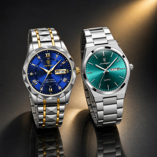 VELTRON Midnight Blue and Turquoise Green watches